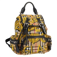 【原宿店限定】バーバリー BURBERRY バックパック ノバチェック キャンバス ベージュ シルバー レディース bs28329M