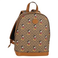 【原宿店限定】グッチ GUCCI バックパック マイクロGGスプリーム Disneyコラボ PVC ベージュ ゴールド 552884 レディース 134962M