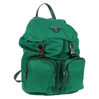 【原宿店限定】プラダ PRADA バックパック ナイロン グリーン シルバー レディース 136123V