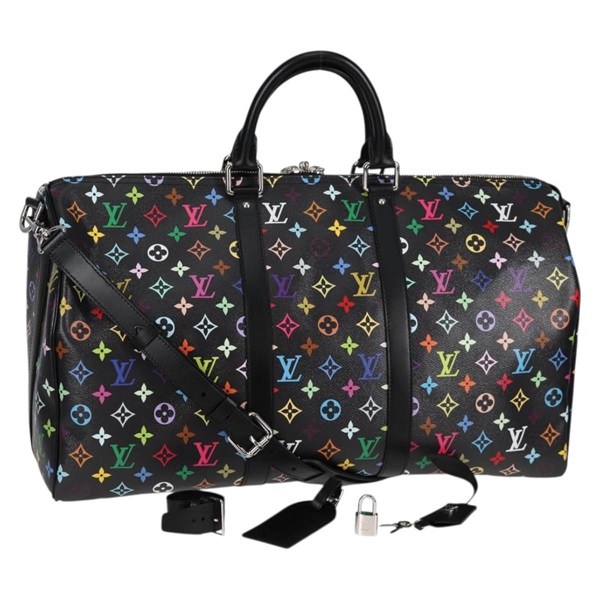 【原宿店限定】ルイ・ヴィトン LOUIS VUITTON キーポルバンドリエール50 ボストンバッグ マルチカラー ブラック M13745 レディース yk18768SM