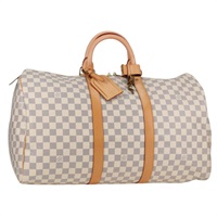 【原宿店限定】ルイ・ヴィトン LOUIS VUITTON キーポル50 ボストンバッグ ダミエ アズール N41430 レディース yk18884V