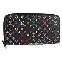【原宿店限定】ルイ・ヴィトン LOUIS VUITTON ジッピーウォレット 長財布 モノグラムマルチカラー ブラック M60243 レディース 132782V