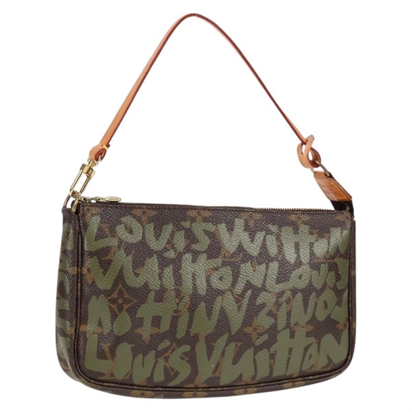 【原宿店限定】ルイ・ヴィトン LOUIS VUITTON ポシェット・アクセソワール ポーチ モノグラム グラフィティ カーキ M92191 レディース ep10096V