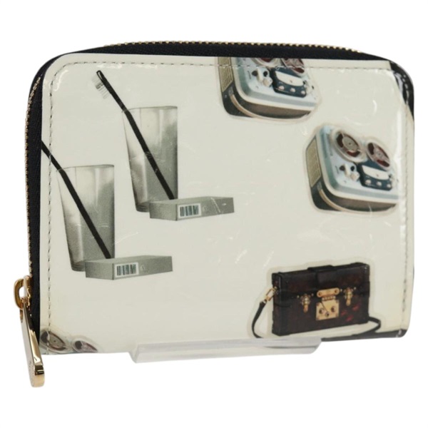 【原宿店限定】ルイ・ヴィトン LOUIS VUITTON ニコラ ジェスキエール コインケース ヴェルニステッカープリント ホワイト M50372 レディース 133175V