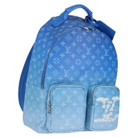 【原宿店限定】ルイ・ヴィトン LOUIS VUITTON バックパックマルチポケット バックパック モノグラムクラウズ ブルー M45441 レディース yk18948M