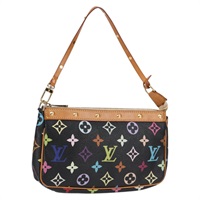 【原宿店限定】ルイ・ヴィトン LOUIS VUITTON ポシェット・アクセソワール ポーチ モノグラム・マルチカラー ブラック M92648 レディース 133185V