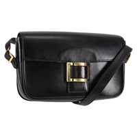 【原宿店限定】エルメス HERMES マルティーヌ ヴェール ショルダーバッグ レザー ブラック ゴールド レディース 135513M
