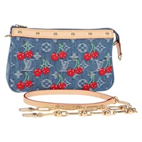 【原宿店限定】ルイ・ヴィトン LOUIS VUITTON ポシェットアクセソワール アクセサリーポーチ モノグラムデニム チェリー ブルー M13994 レディース ar13663SM