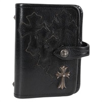 【原宿店限定】クロムハーツ Chrome Hearts 手帳カバー レザー ブラック レディース 132856M