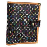 【原宿店限定】ルイ・ヴィトン LOUIS VUITTON アジェンダ GM 手帳カバー モノグラム・マルチカラー ブラック R20893 レディース 135956V