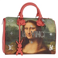 【原宿店限定】ルイ・ヴィトン LOUIS VUITTON スピーディ 30 ハンドバッグ モノグラム マスターズコレクション DA VINCI モナリザ ピンク M43372 レディース ar1367