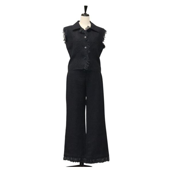 【原宿店限定】シャネル CHANEL 上着 ジャケット&パンツ セットアップ デニム ブルー レディース 132998M
