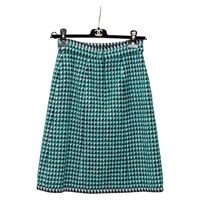 【原宿店限定】シャネル CHANEL スカート ツイード グリーン ブラック レディース 133643M