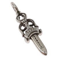 【原宿店限定】クロムハーツ Chrome Hearts ネックレス ダブルダガー　ペンダントトップ Ag925 シルバー レディース 128897M