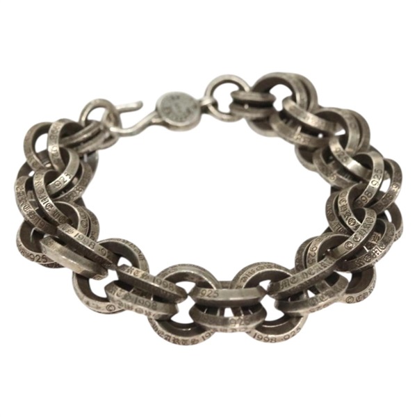 【原宿店限定】クロムハーツ Chrome Hearts ブレスレット ダブルBリング Ag925 シルバー レディース 132979M