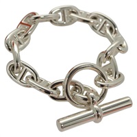 【原宿店限定】エルメス HERMES シェーヌダンクル MM ブレスレット Ag925 14 Links シルバー レディース 132989M