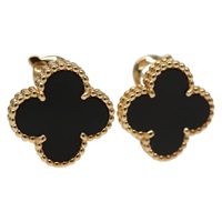 【原宿店限定】ヴィンテージアルハンブラ オニキス ピアス イヤリング Van Cleef & Arpels K18ゴールド(750) ブラック ゴールド レディース 132990M
