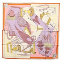 【原宿店限定】エルメス HERMES カレ 90 スカーフ "ZOUAVE ET DRAGONS" シルク ホワイト ベージュ レディース 133263M