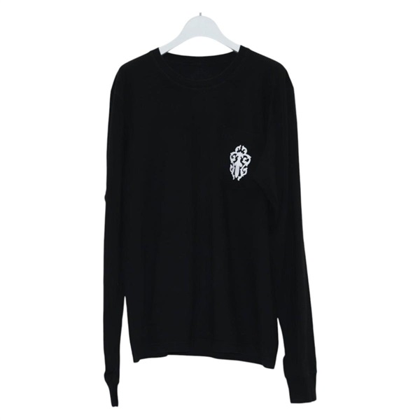 【原宿店限定】クロムハーツ Chrome Hearts 半袖Ｔシャツ ロングスリーブカットソー コットン ブラック レディース 128824M