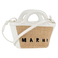 【原宿店限定】ハンドバッグ マルニ ラフィア 2way ホワイト レディース 136802M