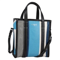 【原宿店限定】バレンシアガ BALENCIAGA ハンドバッグ レザー 2way ブルー グレー レディース 135253M