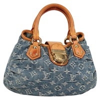【原宿店限定】ルイ・ヴィトン LOUIS VUITTON プリーティ ハンドバッグ モノグラムデニム ブルー M95020 レディース 140355V