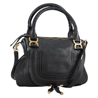 【原宿店限定】クロエ Chloe マーシー ハンドバッグ レザー 2way ブラック ゴールド レディース am8946V
