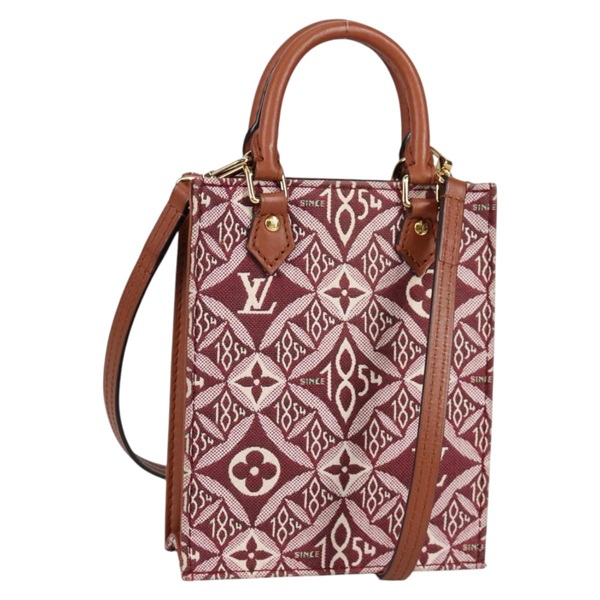 【原宿店限定】ルイ・ヴィトン LOUIS VUITTON プティットサックプラ ハンドバッグ モノグラムジャガード 2way ボルドー M69846 レディース hk2898M