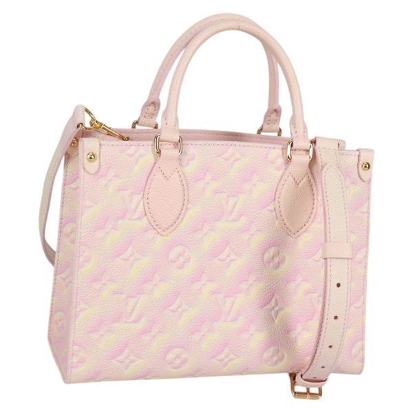 【原宿店限定】ルイ・ヴィトン LOUIS VUITTON オンザゴーPM ハンドバッグ モノグラムアンプラント 2way ピンク M46168 レディース 138081M