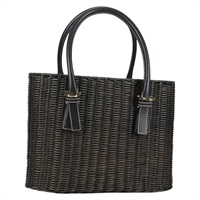 【原宿店限定】サルヴァトーレフェラガモ Salvatore Ferragamo ハンドバッグ ガンチーニ ラタン ブラック ゴールド レディース 142182V