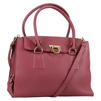 【原宿店限定】サルヴァトーレフェラガモ Salvatore Ferragamo ハンドバッグ ガンチーニ レザー 2way ピンク ゴールド レディース SW1488V