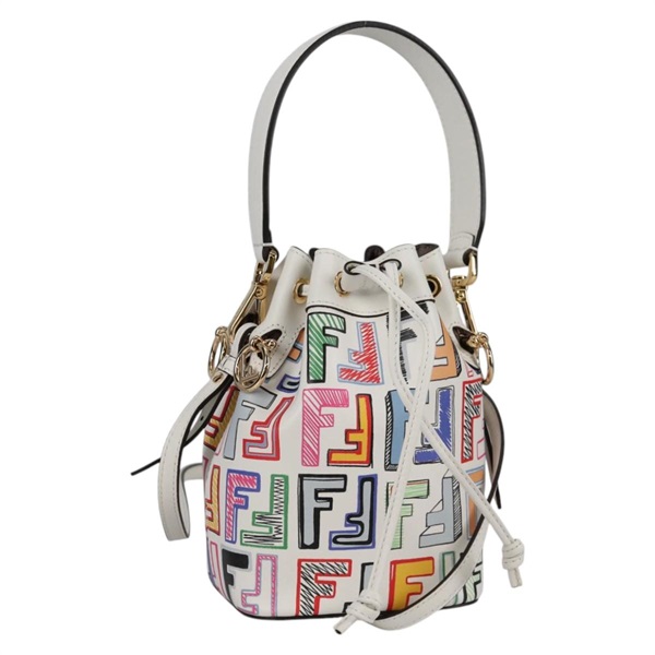 【原宿店限定】フェンディ FENDI ミニモントレゾール ハンドバッグ ズッカキャンバス 2way マルチカラー ゴールド レディース yk19350M