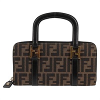 【原宿店限定】フェンディ FENDI 財布 ズッカキャンバス ハンド ブラック ブラウン レディース 124173V