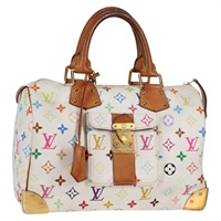 【原宿店限定】ルイ・ヴィトン LOUIS VUITTON スピーディ30 ハンドバッグ モノグラム・マルチカラー ホワイト M92643 レディース 125341V