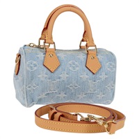 【原宿店限定】ルイ・ヴィトン LOUIS VUITTON ナノスピーディ ハンドバッグ モノグラムデニム ブルー M11212 レディース 125482SM