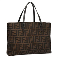 【原宿店限定】フェンディ FENDI ハンドバッグ ズッカキャンバス ブラック ブラウン レディース 117139AM