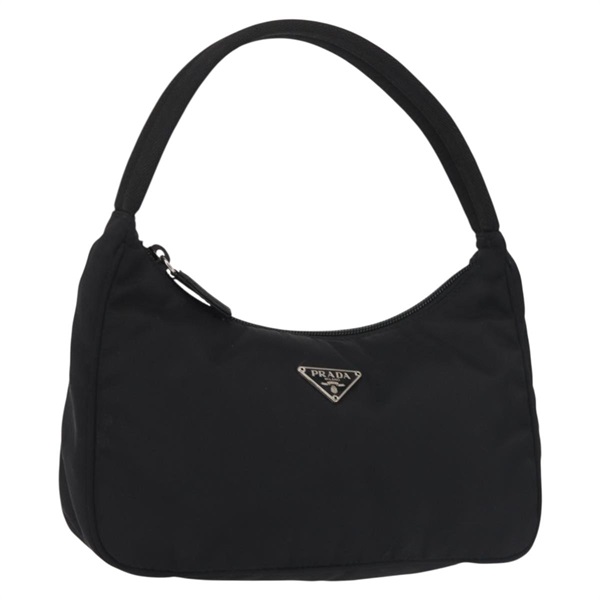 【原宿店限定】プラダ PRADA ハンドバッグ ナイロン ブラック シルバー レディース BA5783V