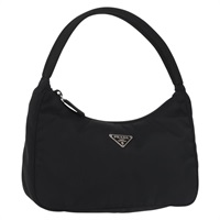 【原宿店限定】プラダ PRADA ハンドバッグ ナイロン ブラック シルバー レディース BA5783V