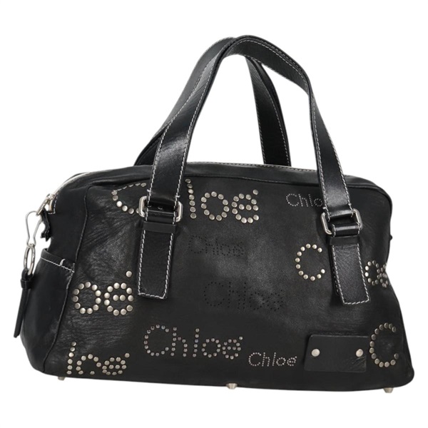 【原宿店限定】クロエ Chloe ハンドバッグ レザー ブラック シルバー レディース SW1545V