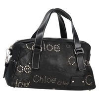 【原宿店限定】クロエ Chloe ハンドバッグ レザー ブラック シルバー レディース SW1545V