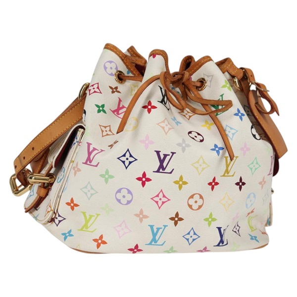 【Diletto POP UP】ルイ・ヴィトン LOUIS VUITTON プチノエ ショルダーバッグ モノグラムマルチカラー ホワイト M42229 レディース 136626V