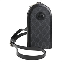 【原宿店限定】グッチ GUCCI ショルダーバッグ GGスプリーム PVC ブラック シルバー 724357 レディース 138571M