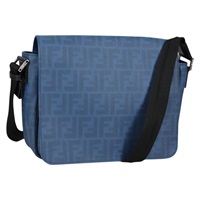 【原宿店限定】フェンディ FENDI ショルダーバッグ ズッカキャンバス PVC ブルー シルバー レディース 135235M