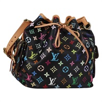 【原宿店限定】ルイ・ヴィトン LOUIS VUITTON プチノエ ショルダーバッグ モノグラムマルチカラー ブラック M42230 レディース 135262V