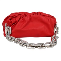 【原宿店限定】ボッテガヴェネタ BOTTEGAVENETA ショルダーバッグ チェーン レザー レッド レディース 140157V