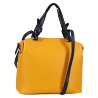 【原宿店限定】セリーヌ CELINE ソフトキューブ ショルダーバッグ レザー 2way イエロー シルバー レディース BA5024M