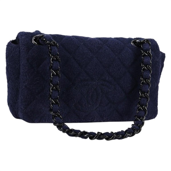 【原宿店限定】シャネル CHANEL ショルダーバッグ マトラッセ パイル ネイビー レディース BA5094M