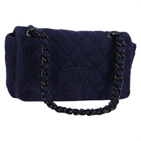 【原宿店限定】シャネル CHANEL ショルダーバッグ マトラッセ パイル ネイビー レディース BA5094M