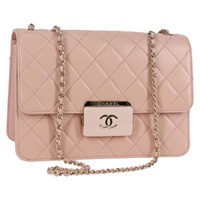 【原宿店限定】シャネル CHANEL ショルダーバッグ マトラッセ ビューティーロック チェーン レザー ピンク ゴールド レディース hk2930M