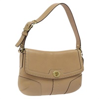 【原宿店限定】コーチ Coach ショルダーバッグ レザー ベージュ ゴールド レディース EC1029